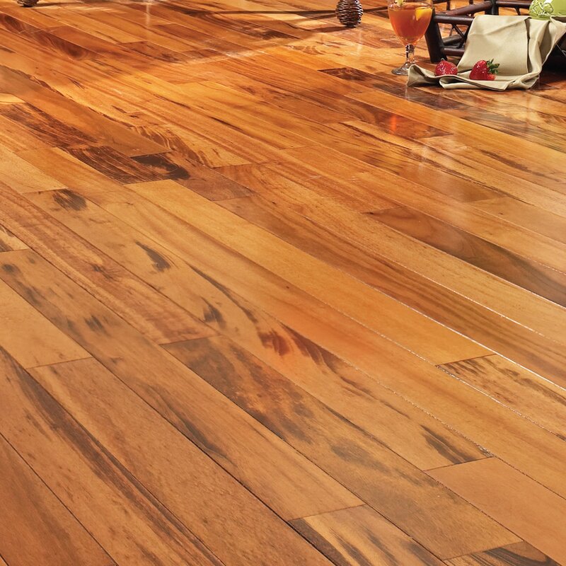 Easoon USA 5 Solid Brazilian  Tigerwood Hardwood  Flooring in Natural 